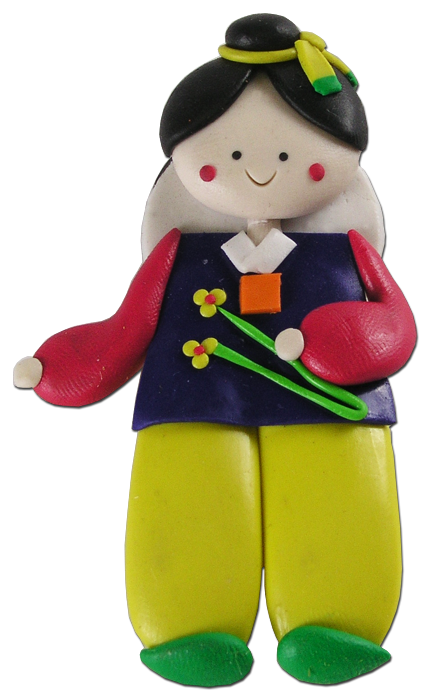 10pcs Korean Doll Fridge Magnet